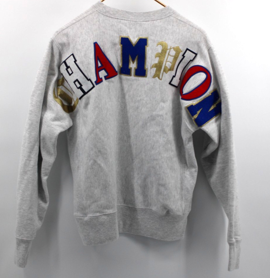 Champion Reverse Weave Sweatshirt Patch Logo Grey… - image 3