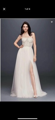 Davids Bridal Wedding Dress With Matching Veil