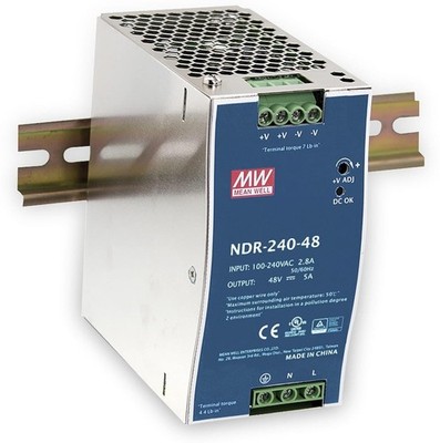 NDR-240-24 Netzteil: Impuls slim 240W 24VDC 24-28VDC 10A 90-264VAC 1kg MEAN WELL