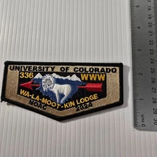 S91 2024 NOAC Wa-La-Moot-Kin Lodge #336 University of Colorado Flap; Walamootkin