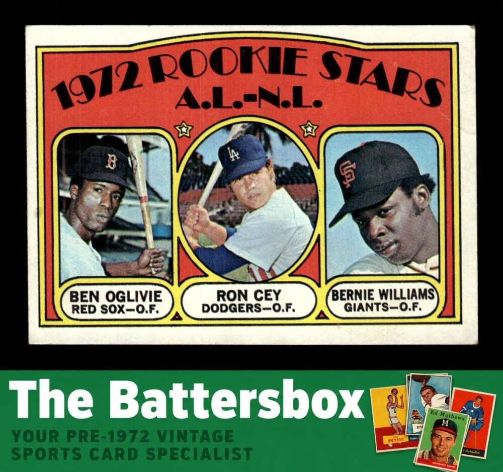 1972 Topps #761 Ben Oglivie/Ron Cey/Bernie Williams AL/NL Rookies VG X3843997