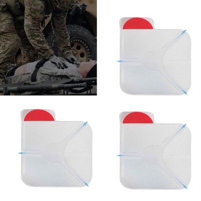 Trauma First Aid Kit Vented Chest Seal Dressing Emergency Rescue Bandage