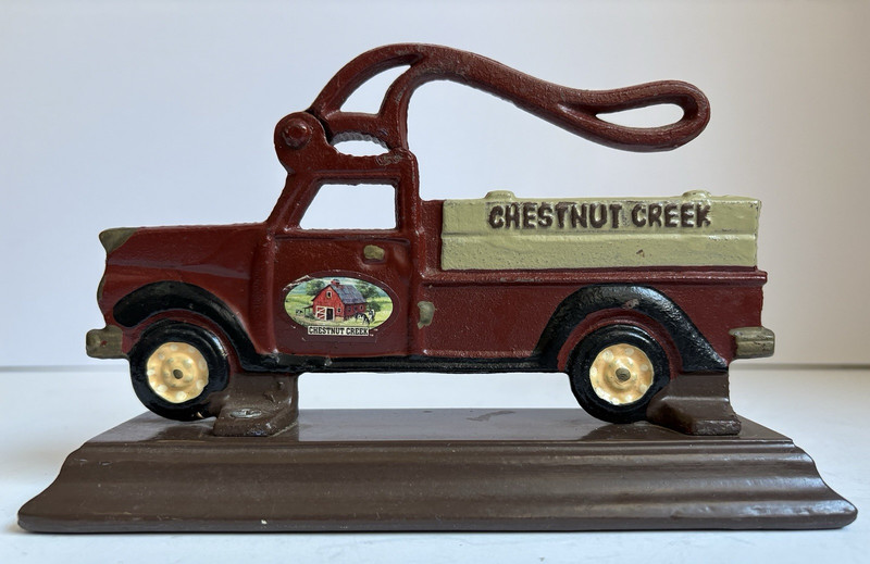 Chestnut Creek Cast Iron Red Pickup Truck, Nut Cracker