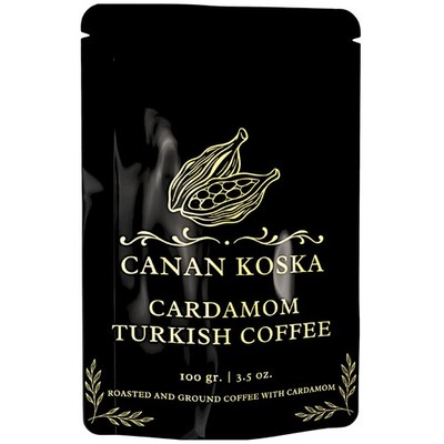 Cardamom Turkish Coffee Premium Ground Natural Medium Roast 3.5oz 100g 1 Pack