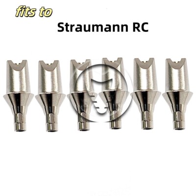 6pcs Anatomic Cemented Straight Abutment for Straumann ITI BL RC GH2.0 GH3.5