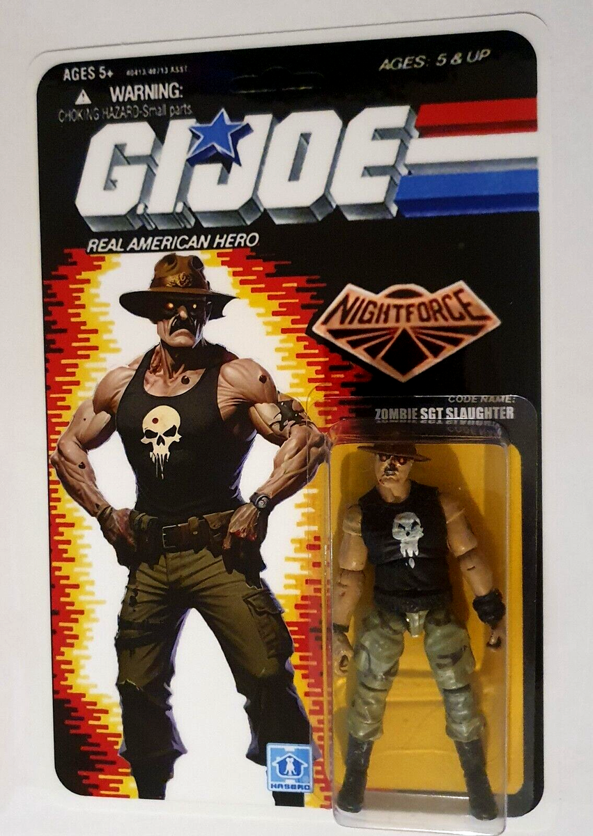 2024 GI Joe Night Force SGT SLAUGHTER ZOMBIE CUSTOM Carded