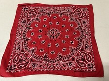 Vtg HAV-A-HANK Red Paisley Bandana Handkerchief USA RN15187