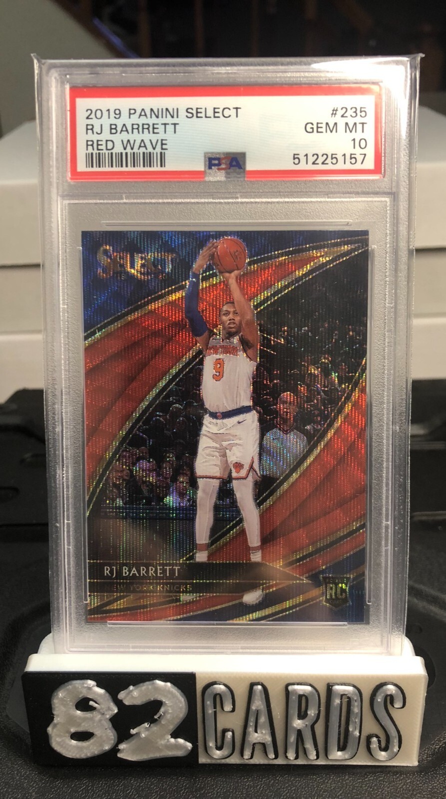 2019 Panini Select RJ Barrett Red Wave Courtside Rookie #235 PSA 10 GEM MINT RC