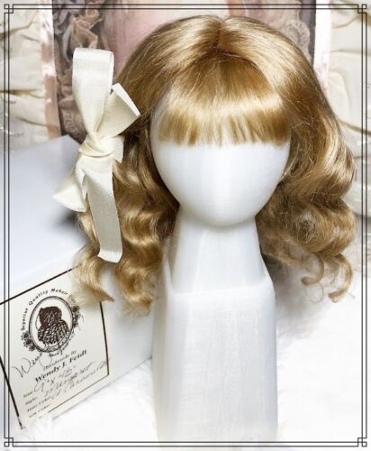 Wendy Feidt Mohair Wig Antique Bru Jumeau Bisque Doll 9" Margaret Caramel Blond - Picture 1 of 7