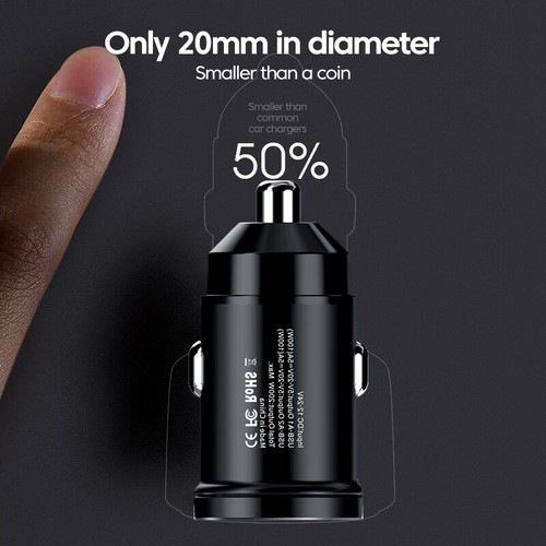 Dual Auto Ladegerät mit USB C PD PPS und USB Quick Charge KFZ Schnellladegerät - Bild 8 von 11