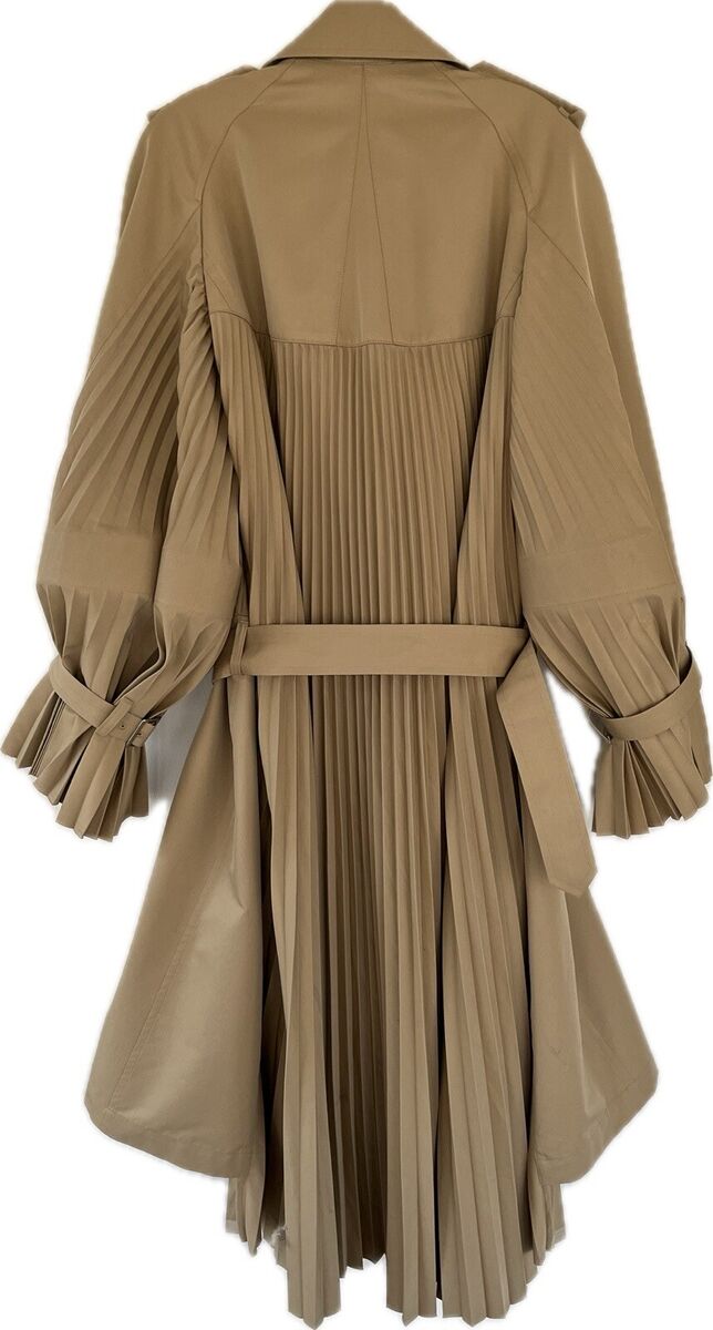 Junya Watanabe 2018 Pleated Khaki Belted Trench Coat | eBay Junya Watanabe 2018 Pleated Khaki Belted Trench Coat | eBay
