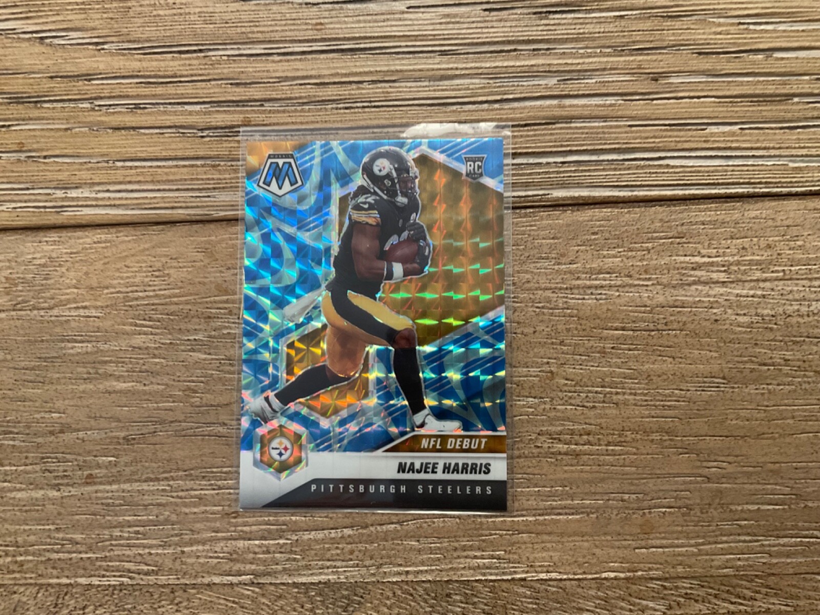 2021 Panini Mosaic Football Najee Harris NFL Debut Reactive Blue Prizm Rookie