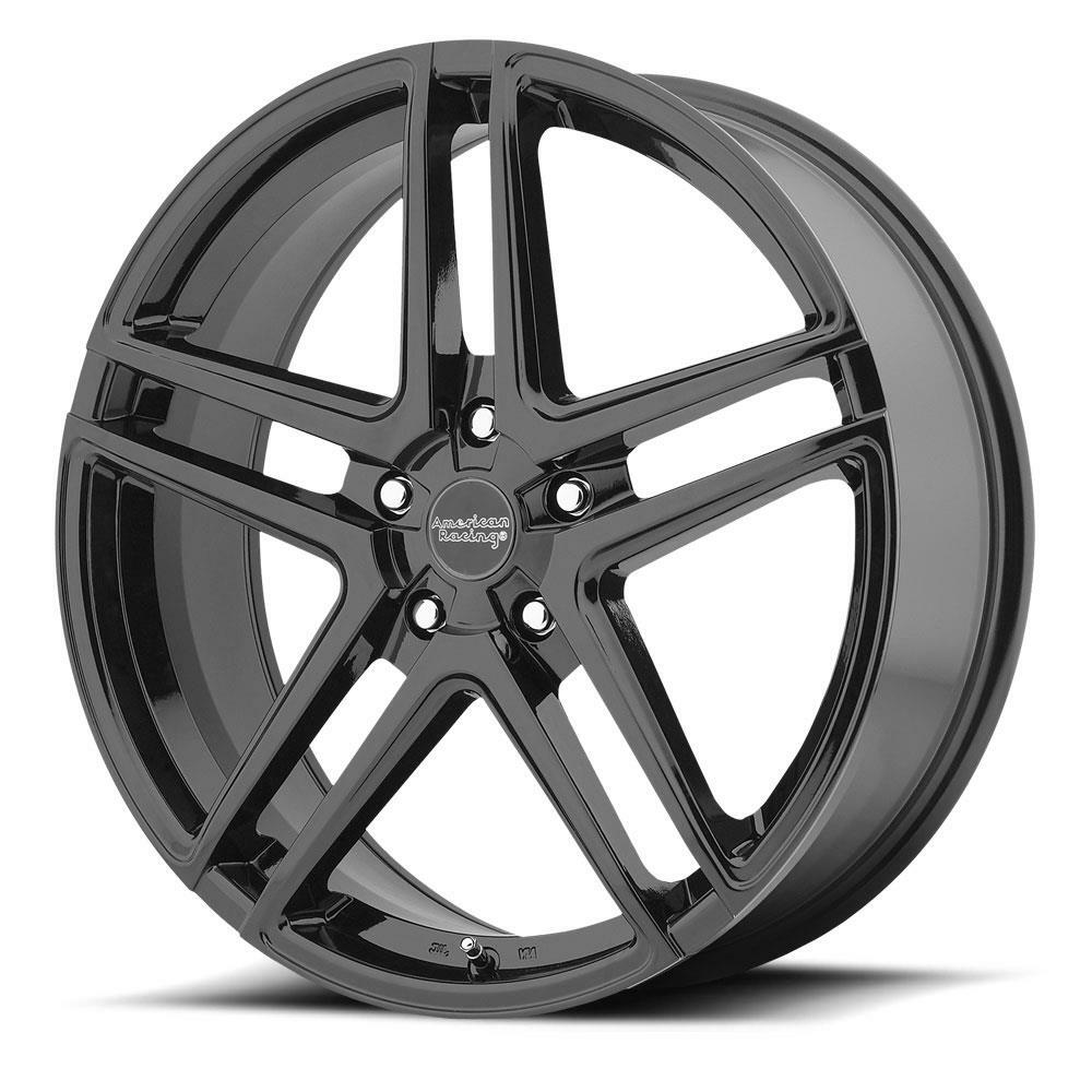 17 inch 17x7.5 American Racing AR907 Gloss Black wheel rim 5x4.5 5x114.3 +42