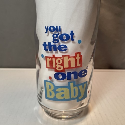 Vintage Diet Pepsi Glass - You Got The Right One Baby Uh Huh 5” Wavy Textured - Picture 2 of 5