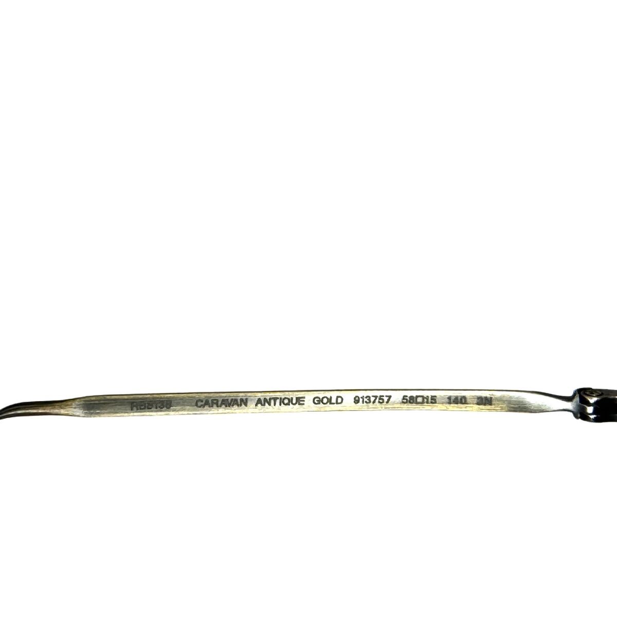 RAY-BAN CARAVAN TITANIUM SUNGLASSES ANTIQUE GOLD / DARK GREY RAY-BAN CARAVAN TITANIUM SUNGLASSES ANTIQUE GOLD / DARK GREY