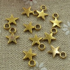 Envío Gratis 700 piezas Dijes Estrella Oro Antiguo 11x8mm L-1162