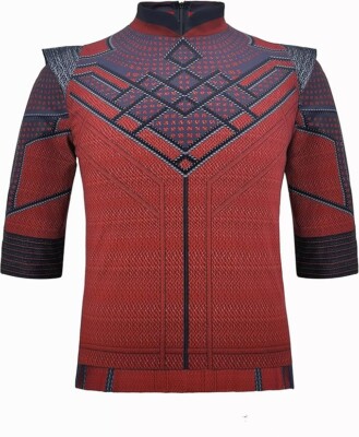 Shang Chi Costume Kungfu Shirt Top Cosplay Kids Teen Large