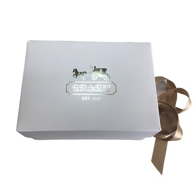 Coach Leatherware Est 1941 Gift Box Off White Blue Interior