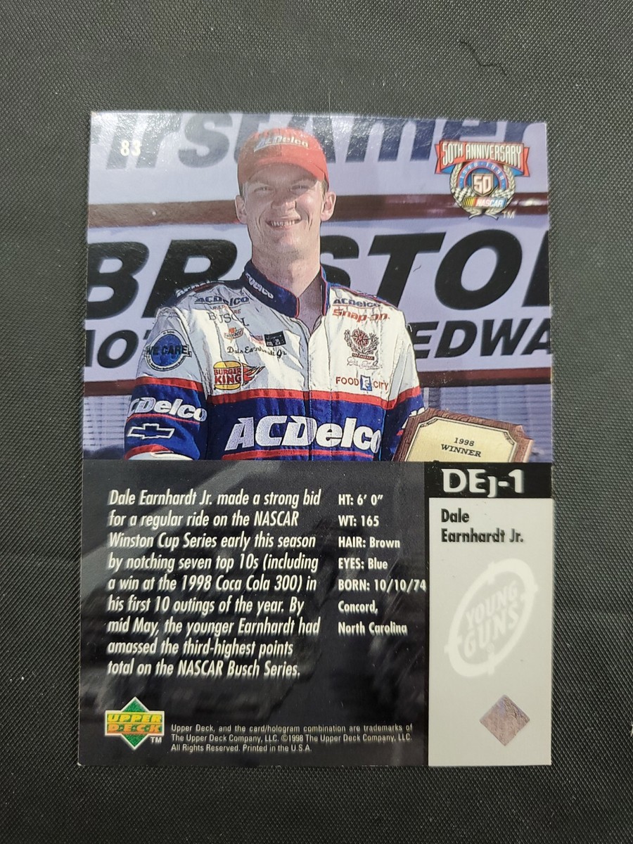 1998 Upper Deck NASCAR Young Guns Dale Earnhardt Jr #83 FAST