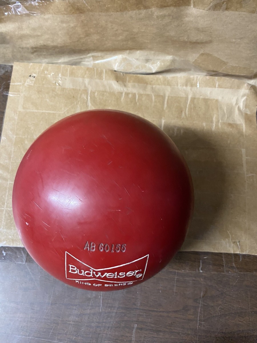 BowLingual 赤 Vintage Budweiser Bowling Ball - Red “King Of Beers” - 16