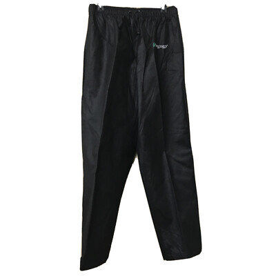 Frogg Toggs Rain Gear Mens Black Medium Pants Black  Pull Up Draw String NWOT