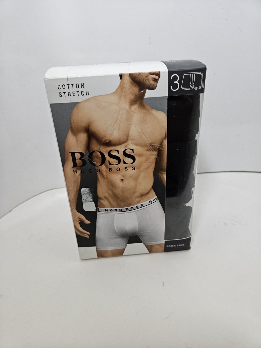 BOSS ボクサーブリーフ 3パック Lサイズ BOSS - Three-pack of stretch-cotton boxer briefs with logos