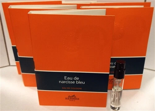 HERMÈS ( 3 ) Hermes Eau De Narcisse Bleu Eau De Cologne Spray .06 oz Vial