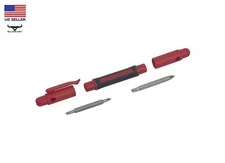 5" Pen Style 4-in-1 Precision Mini Screwdriver Pocket Clip Phillips & Slotted