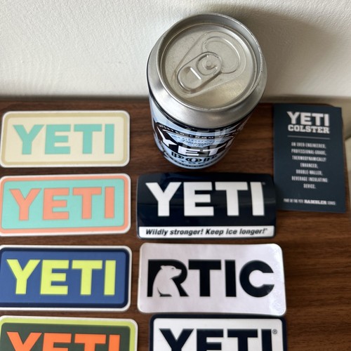Yeti Pop Top Limited Edition Empty Stash Can With 12 Stickers Lot 12oz S - Picture 5 of 10
