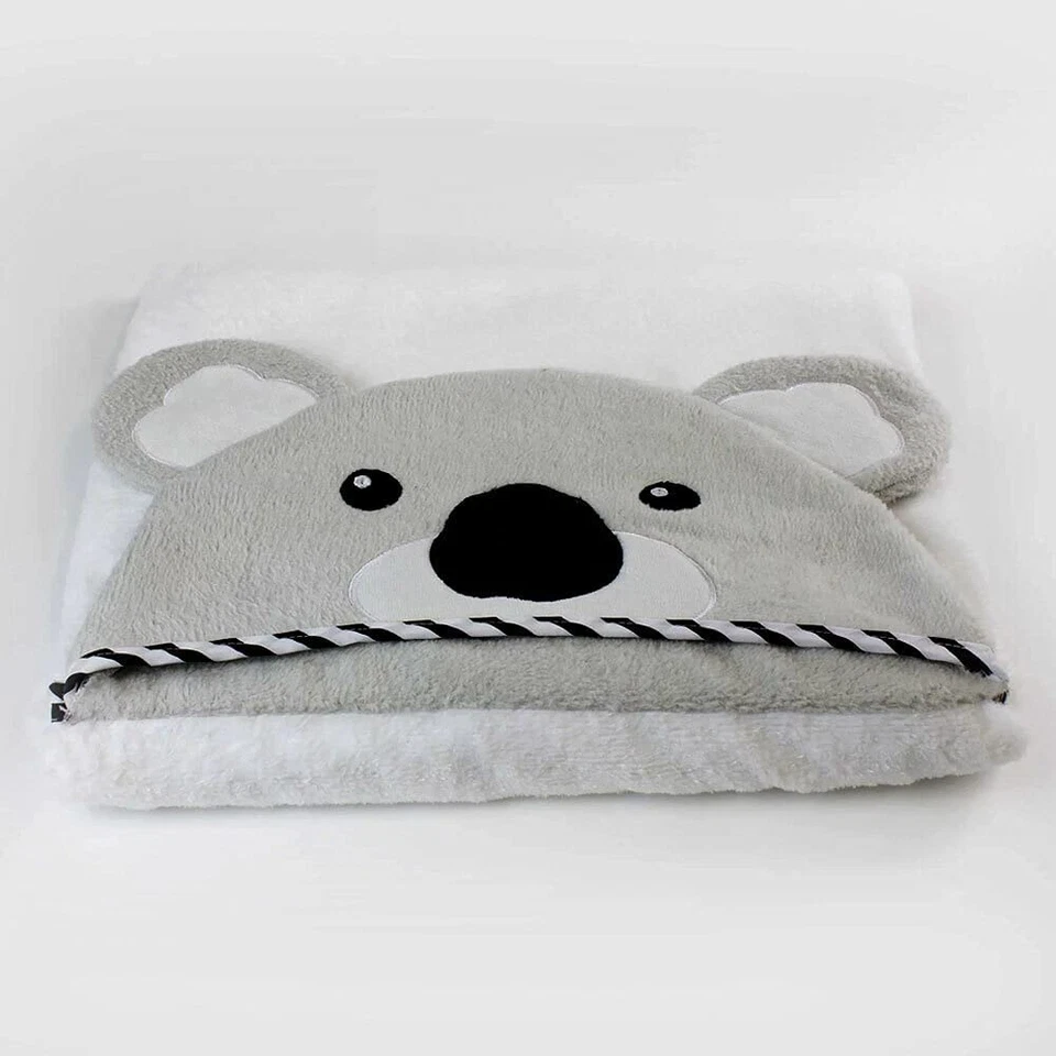 Animals Koala Novelty Hooded Nursery/Infant Wrap Baby 0M+ Bath Towel - image 3 of 4