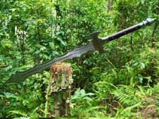 33 inch Handmade Two Handed Viking Sword with Leather Sheath