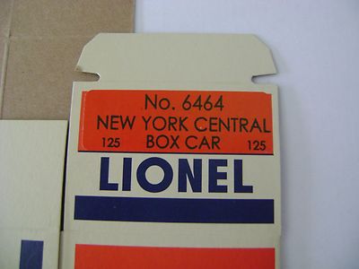 Lionel 6464-125 New York Central Box Car Licensed Reproduction Box