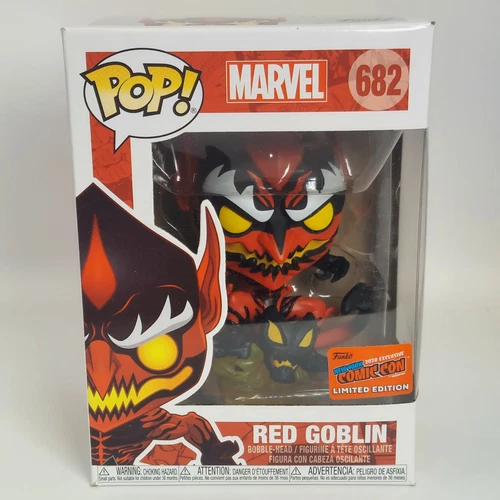 Funko Pop! Pegatina exclusiva de la Convención Red Goblin #682 NYCC Marvel