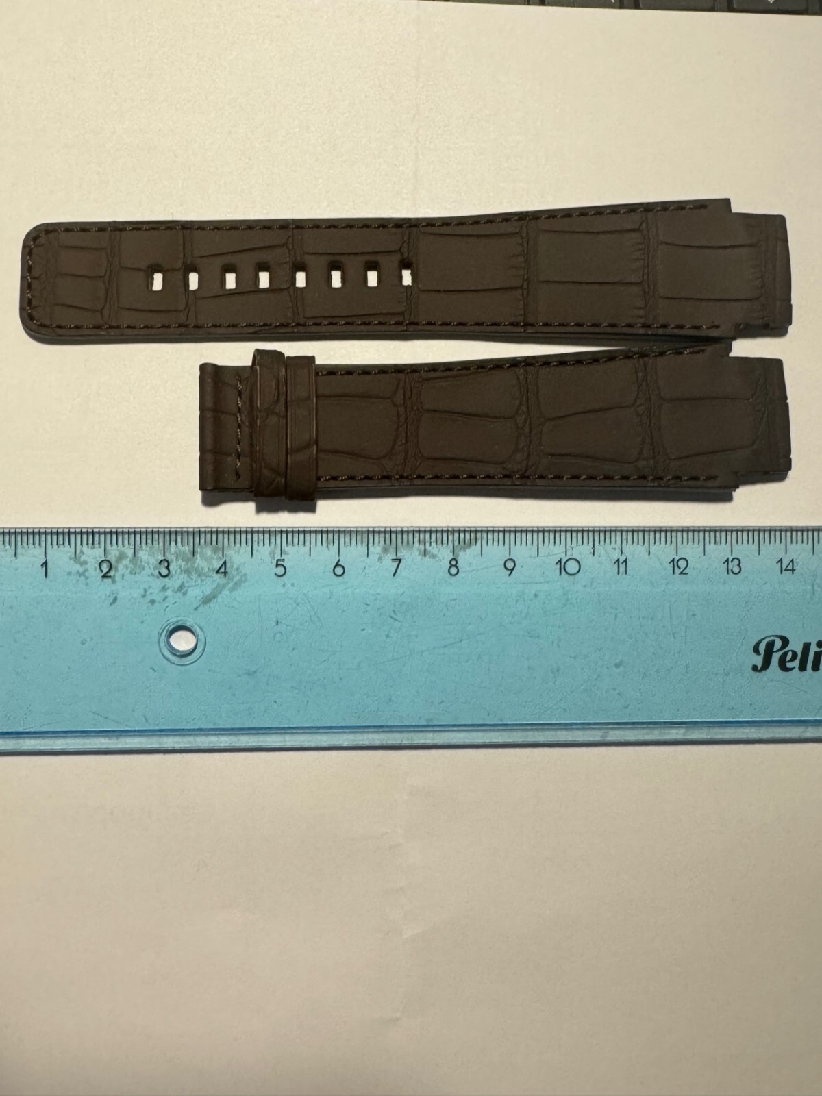 New Clerc Hydroscaph brown rubber/croco strap band bracelet