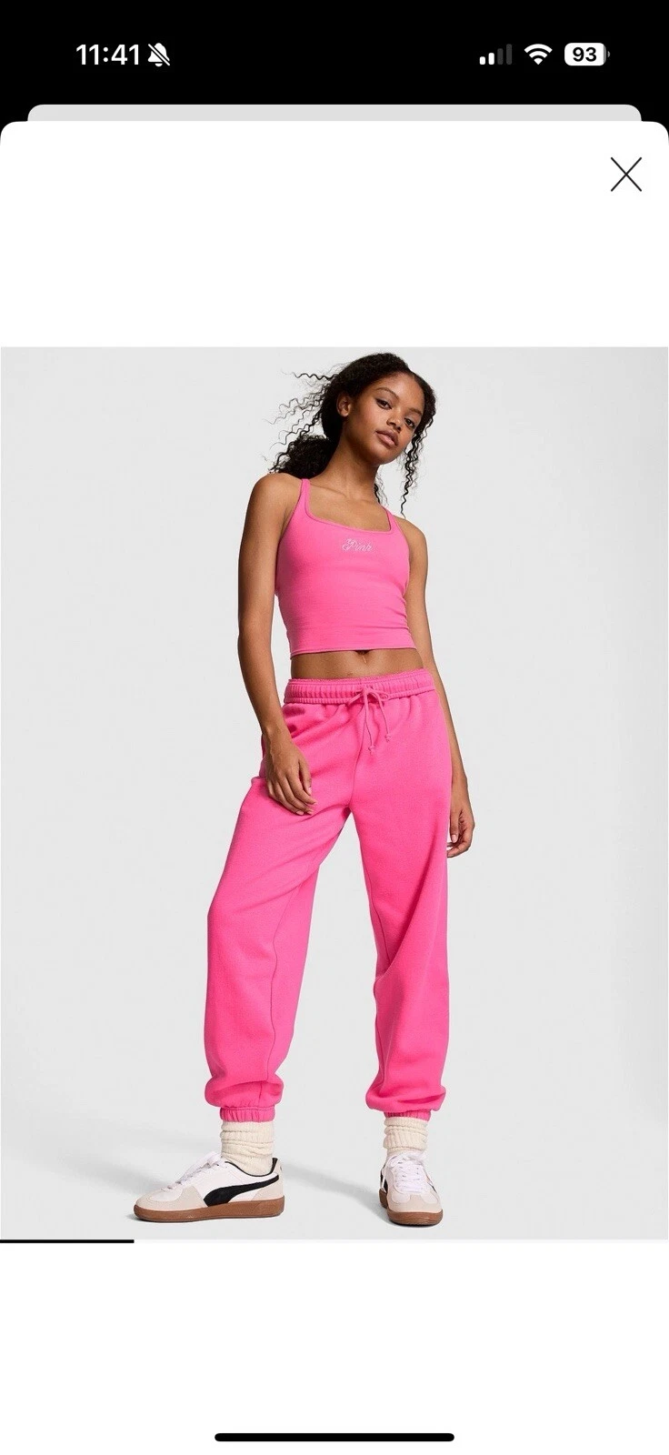 UNDERCOVER Victoria’s Secret Rosa 3pz Y2K Crown Bling pantaloni della tuta felpa con cappuccio full zip camicia L