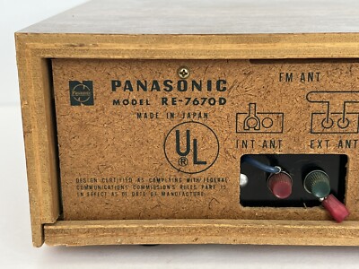 Vintage Panasonic RE-7670 Multiplex AM FM Stereo Receiver Made In