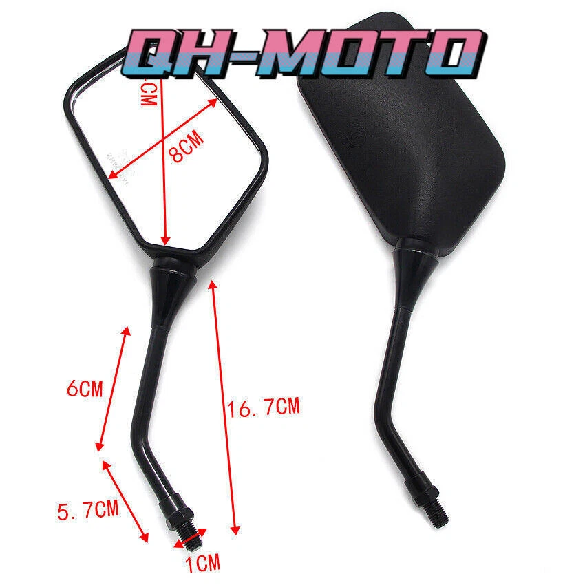 Rear view mirror for Honda CB250 NX650 Nighthawk NX500 NX125 Police NX250 AX-1 - Image 4 of 4
