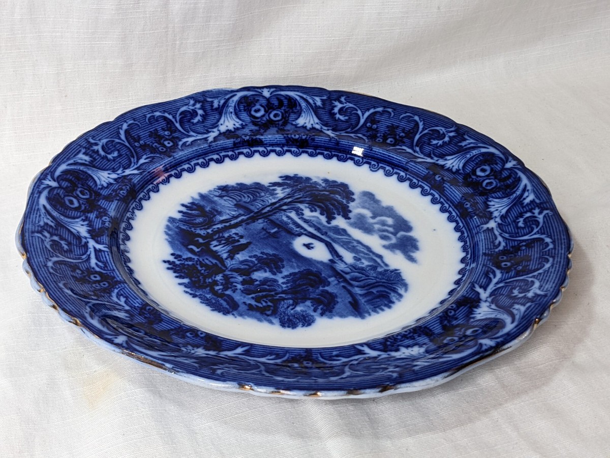 Antique Ashworth Bros Flow Blue 