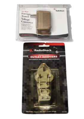 RadioShack 50W Foreign Travel Voltage Converter and Outlet Adapters 220 to 110 V