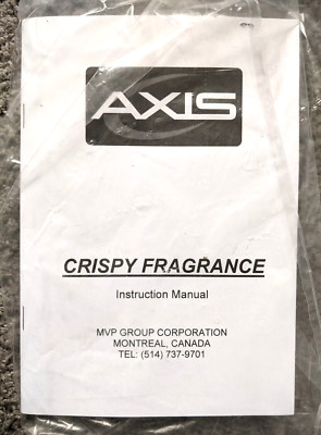 AXIS CRISPY FRAGRANCE INSTRUCTION MANUAL BOOKLET P524RU AX-514H