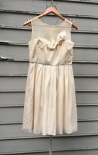 ANTHROPOLOGIE BHLDN Hitherto Champagne Dress Bridesmaid Wedding Size 4