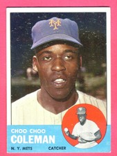 GREAT CENTERING! 1963 TOPPS METS CHOO CHOO COLEMAN #27 EX++