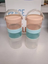 Lot Of 2 Skip Hop Grab & Go Stackable Formula to Food Container Set- New, Open
