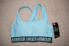 Under Armour Women's Crossback Mid Sports Bra Small 1310665 426 Teal NWT