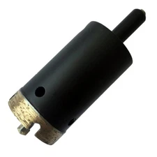 Core Bits for Ceramic Tile, 2" Drilling Depth, Wet Only, 3/8" Shank Arbor