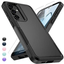 For Samsung Galaxy S24 FE Shockproof Case Phone Cover + Glass Screen Protector