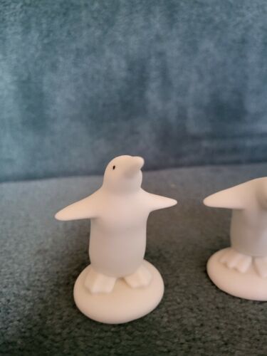 Department 56 Snowbabies Porcelain 2 Small Penguin Figurines - Picture 1 of 5