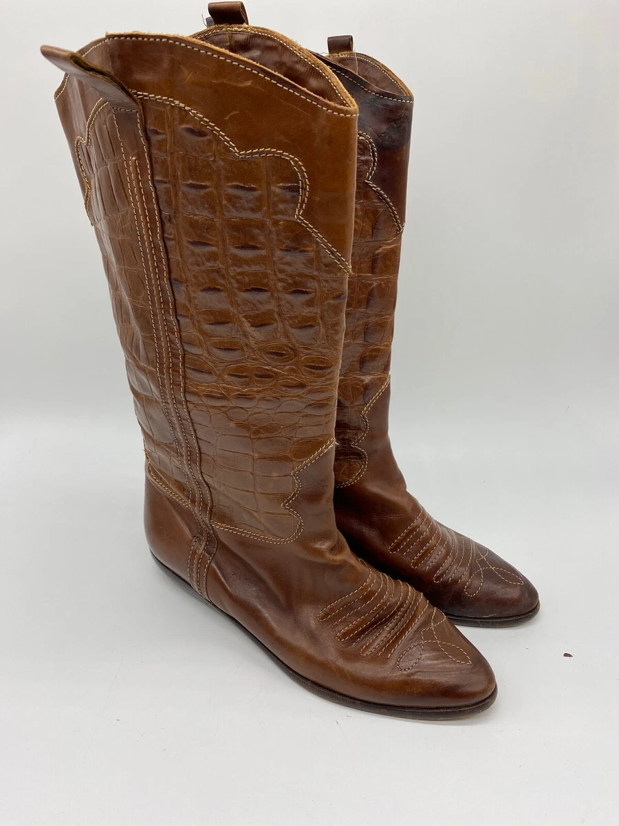 Flat croc best sale boots