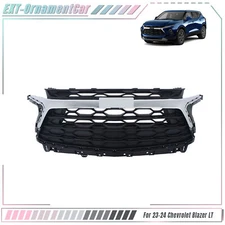 Front Upper Bumper Grille Assembly For Chevrolet Blazer LT 23-24 Plastic Black