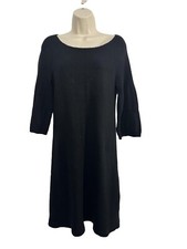 Ann Taylor Cashmere Angora Sweater Dress Small Women’s Black Old Money Classic
